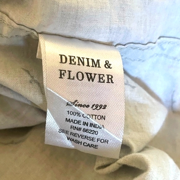 Boys Denim & Flower Gray Bird Print Cotton Short Sleeve Button Down Shirt 11/12 - Picture 6 of 8